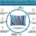 Canvello Handmade Multi Color Rainbow Pillow - 16x24, top view - House Of Avana