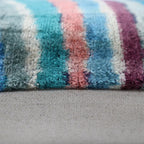 Canvello Handmade Multi Color Rainbow Pillow - 16x24, angled view - House Of Avana