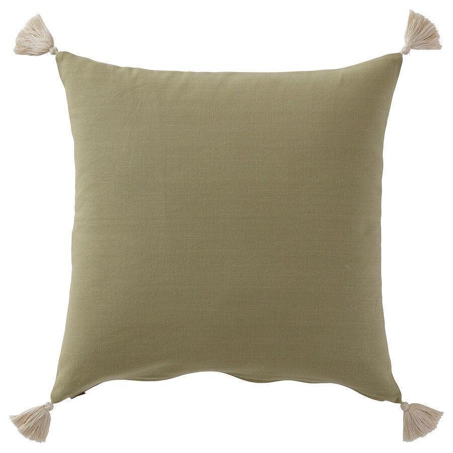 Canvello Handmade Olive Green Throw Pillow | 20 x20 in Canvello