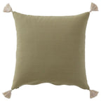 Canvello Handmade Olive Green Throw Pillow | 20 x20 in Canvello