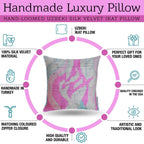 Canvello Handmade Pink Decorative Pillows - 16x16 inch Canvello