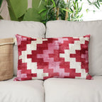 Canvello Handmade Pink Red Throw Pillows For Couch - 16x24 in Canvello