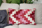 Canvello Handmade Pink Red Throw Pillows For Couch - 16x24 in Canvello
