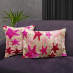Canvello Handmade Pink Throw Pillow For Sofa | Set of 2 |18x18 |16x24 in Canvello