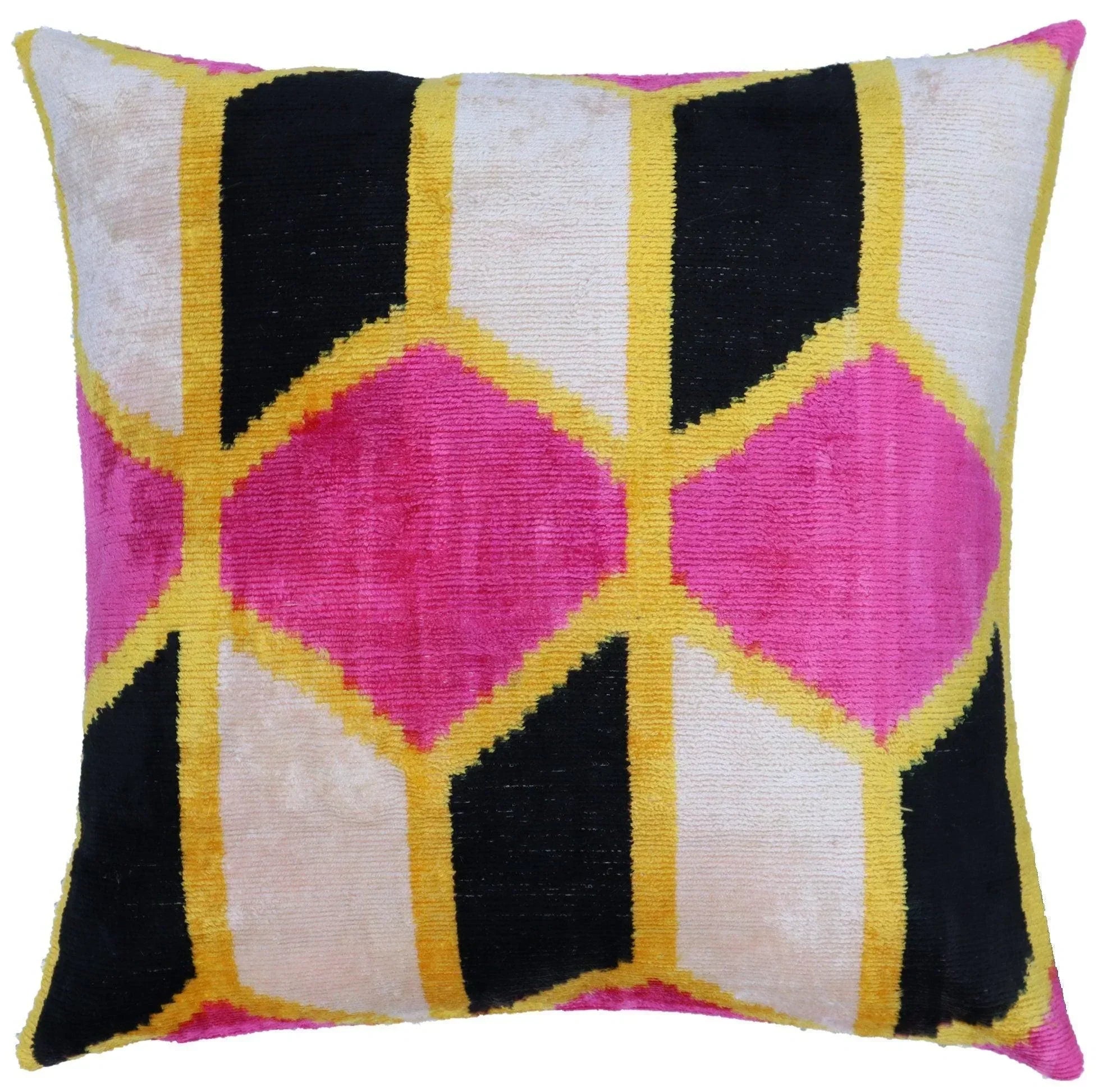 Canvello Handmade Pink Velvet Throw Pillows - 16x16 inch Canvello