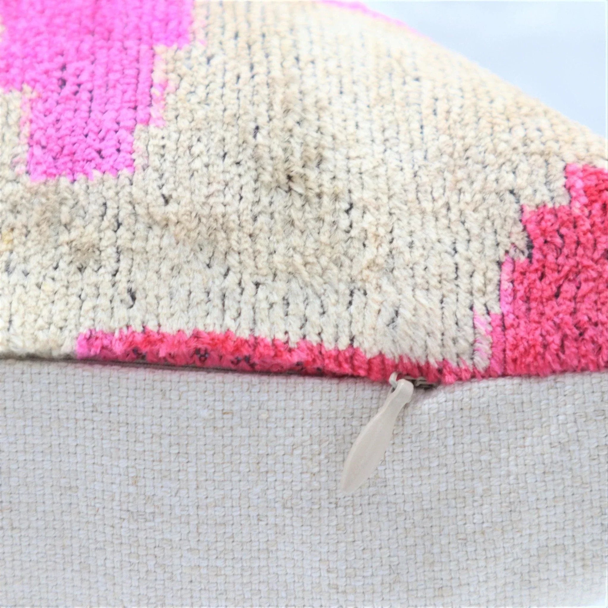 Canvello Handmade Pink start Throw Pillow with Down Insert - 18 x 18 in Canvello