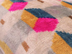 Canvello Handmade PinkGray Geometic Throw Pillow - 16x24 in Canvello