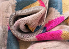 Canvello Handmade PinkGray Geometic Throw Pillow - 16x24 in Canvello