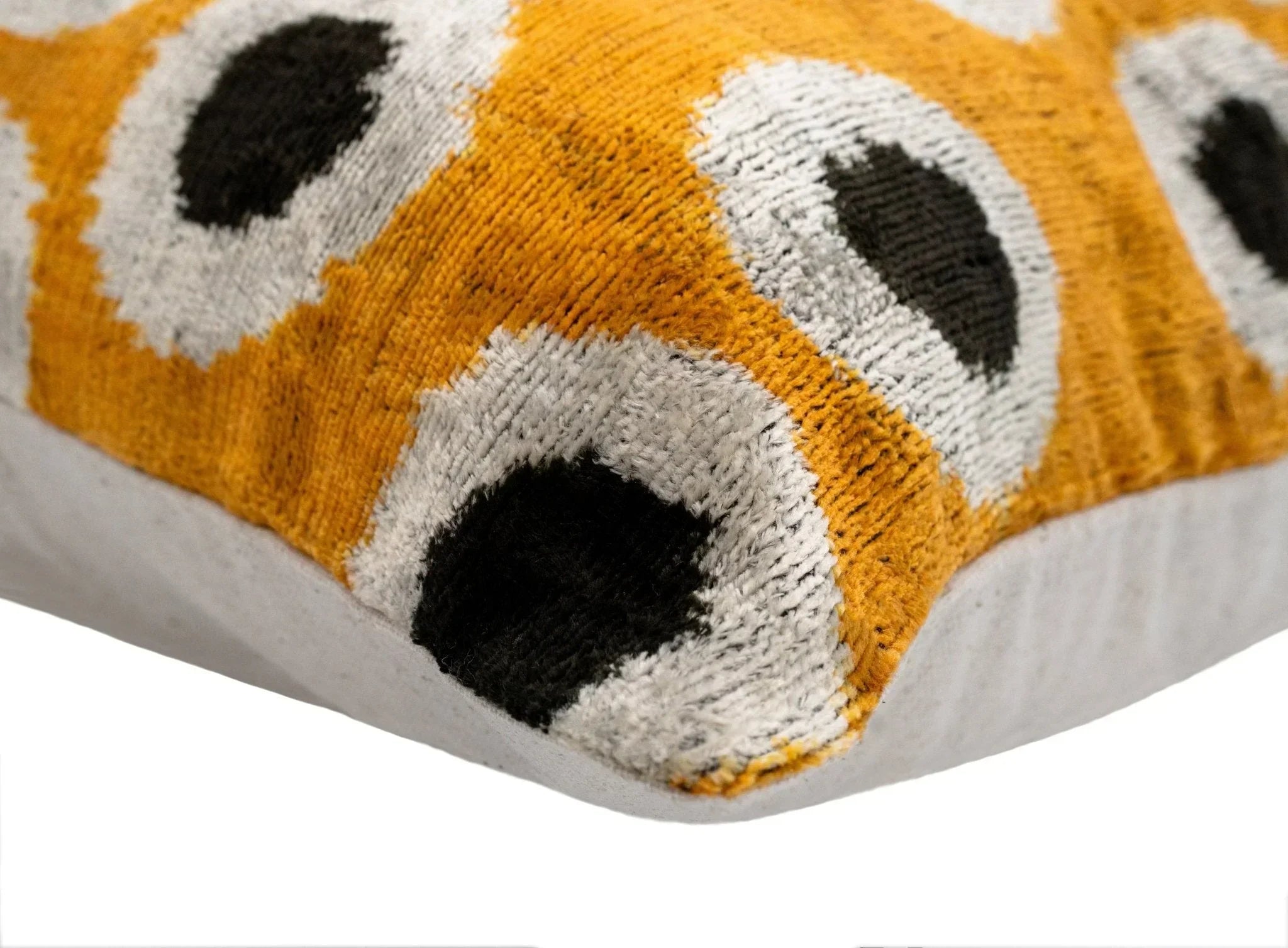 Canvello Handmade Polka Dot Velvet Throw Pillow in Mustard Yellow - Perfect for Modern and Eclectic... - House Of Avana