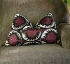 Canvello Handmade Purple Pomegranate Lumbar Pillow For Couch - 16x24 in Canvello