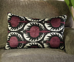 Canvello Handmade Purple Pomegranate Lumbar Pillow For Couch - 16x24 in Canvello