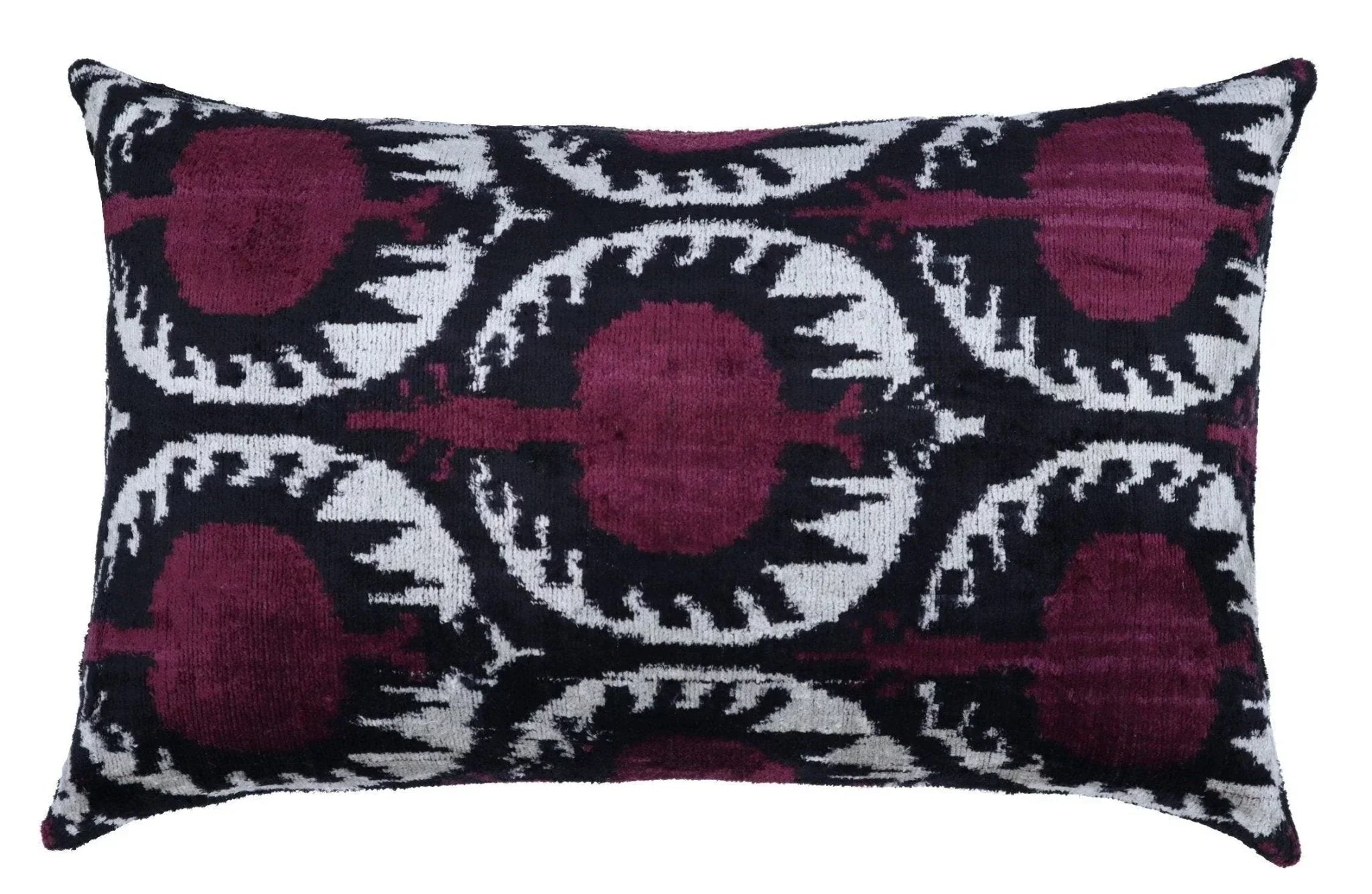 Canvello Handmade Purple Pomegranate Lumbar Pillow For Couch - 16x24 in Canvello