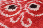 Canvello Handmade Red Brown Floral Throw Pillow with Down Insert -16"X24" Canvello