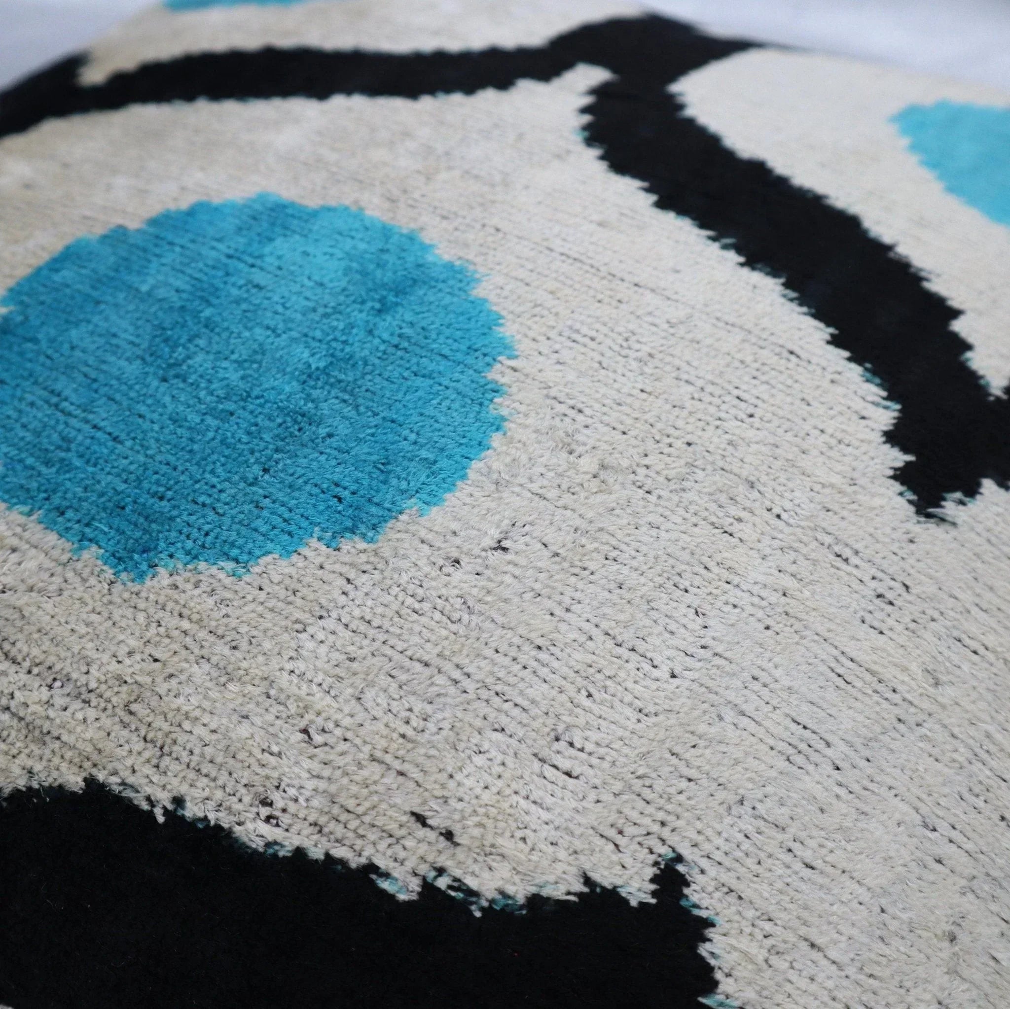 Canvello Handmade Sky Blue Pillows for Couch - 16x16 Inch, back view - House Of Avana