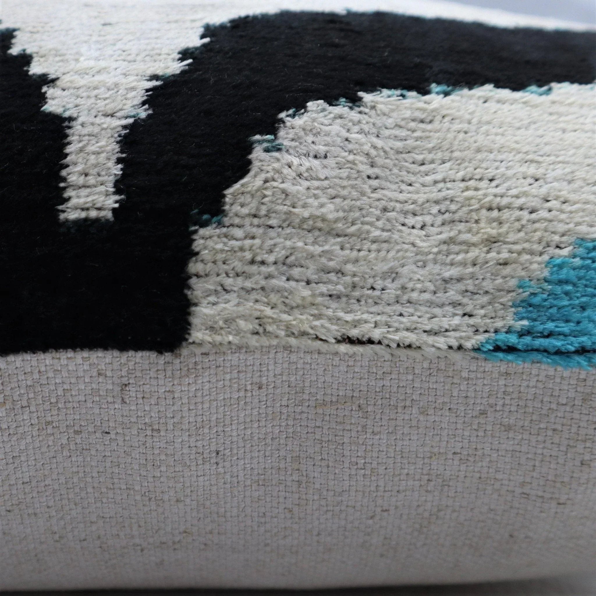 Canvello Handmade Sky Blue Pillows for Couch - 16x16 Inch, detail shot - House Of Avana