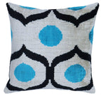 Canvello Handmade Sky Blue Pillows for Couch - 16x16 Inch, front view - House Of Avana