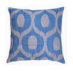 Canvello Handmade Throw Blue Pillows for Couch | X in (50 X Cm), back view - House Of Avana
