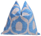Canvello Handmade Throw Blue Pillows for Couch | X in (50 X Cm), top view - House Of Avana