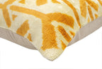 Canvello Handmade Tribal Arrow Velvet Throw Pillow in Yellow and Cream - Perfect for Bohemian and Rustic Decor - 16x24 in Canvello