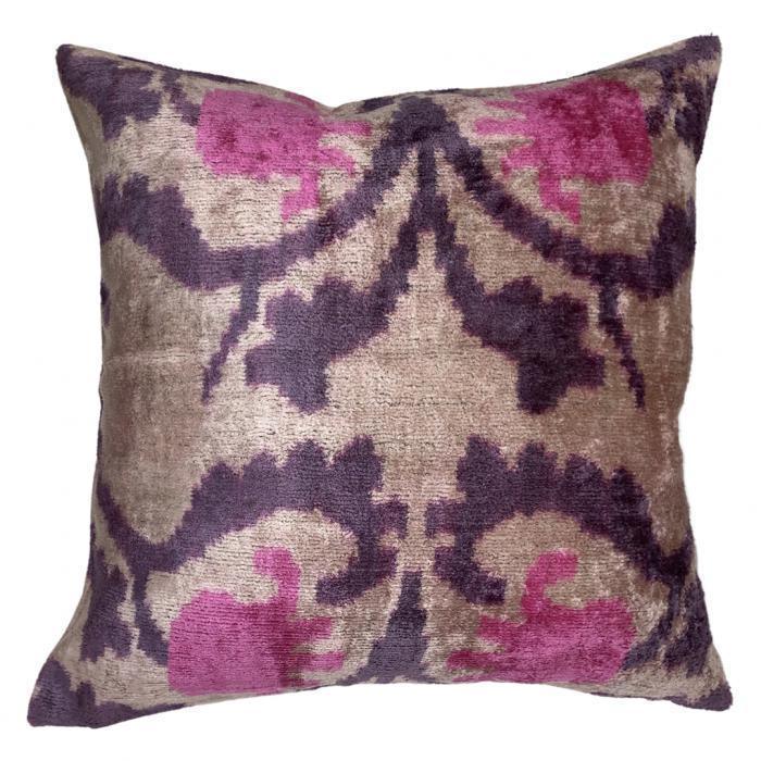 Canvello Handmade Turkish Multi Colors Velvet Silk Pillow - 16'' X 16'' Canvello