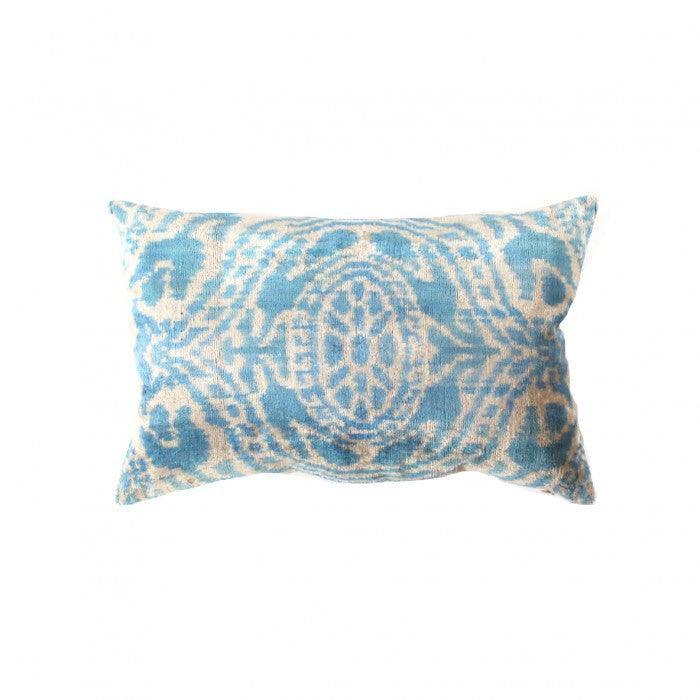 Canvello Handmade Turkish Silk Velvet Ikat pillow - 16"x24" Canvello