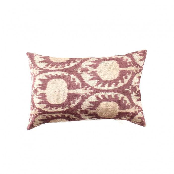 Canvello Handmade Turkish Silk Velvet Ikat pillow - 16"x24" Canvello