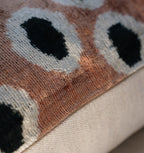 Canvello Handmade Velvet Gold Black Dot lumbar Pillows For Couch | 16 x 24 in Canvello