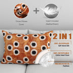 Canvello Handmade Velvet Gold Black Dot lumbar Pillows For Couch | 16 x 24 in (40 x 60 cm) Canvello