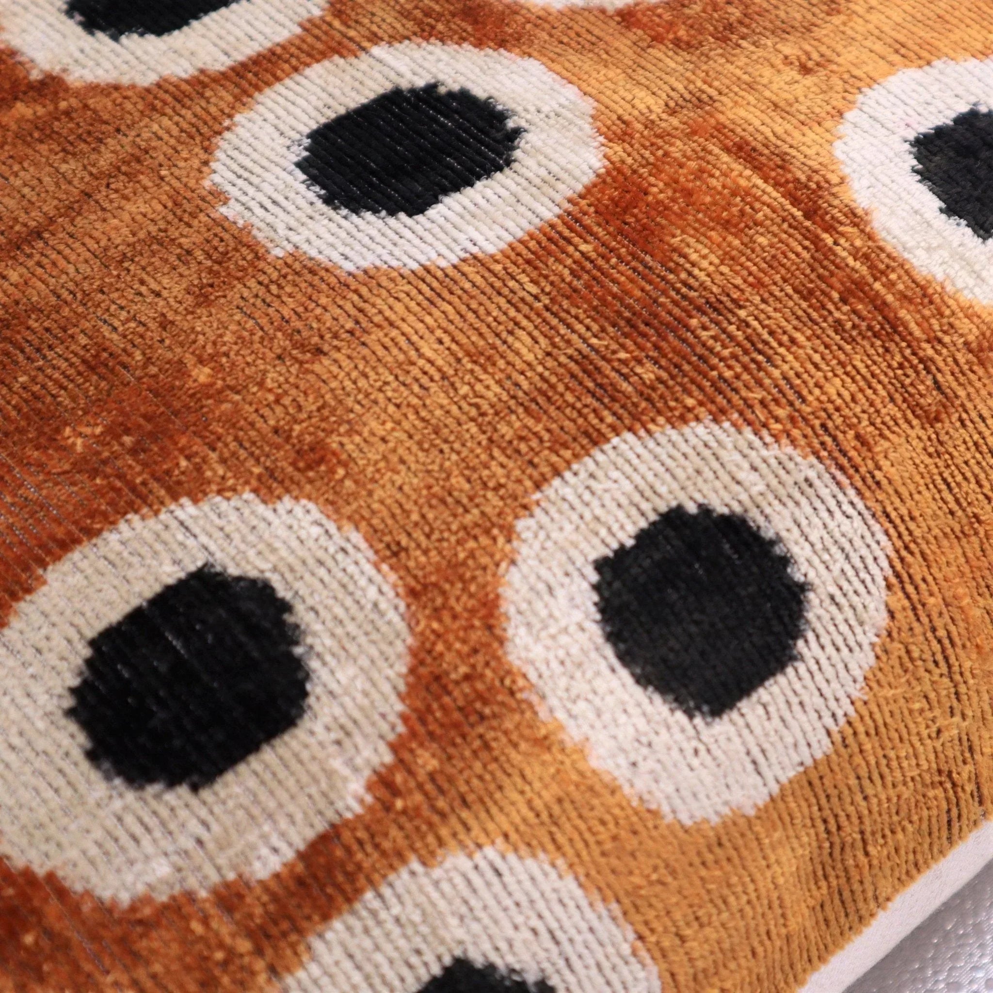 Canvello Handmade Velvet Gold Black Dot lumbar Pillows For Couch | 16 x 24 in (40 x 60 cm) Canvello
