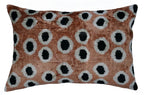 Canvello Handmade Velvet Gold Black Dot lumbar Pillows For Couch | 16 x 24 in Canvello