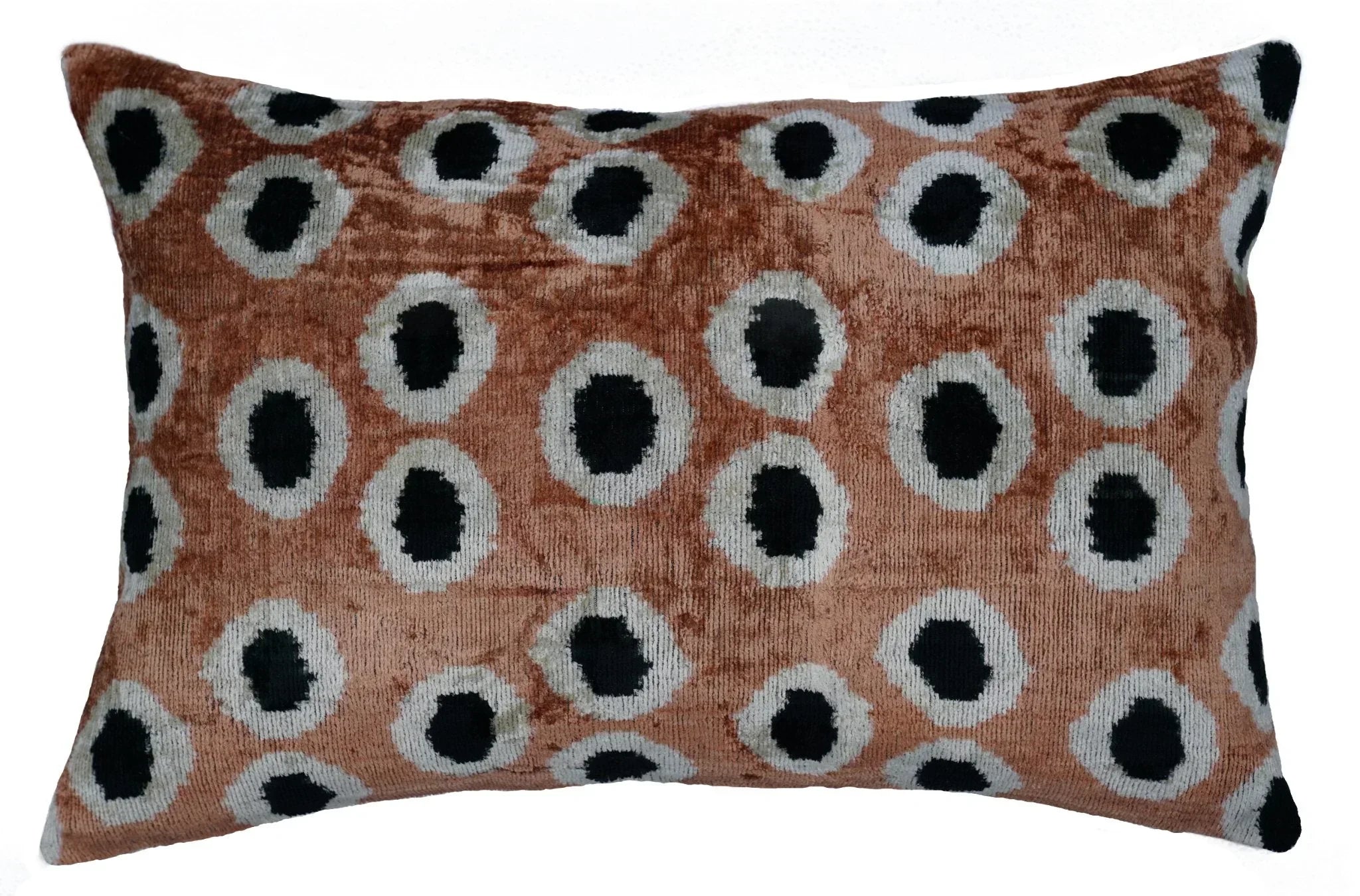 Canvello Handmade Velvet Gold Black Dot lumbar Pillows For Couch | 16 x 24 in Canvello