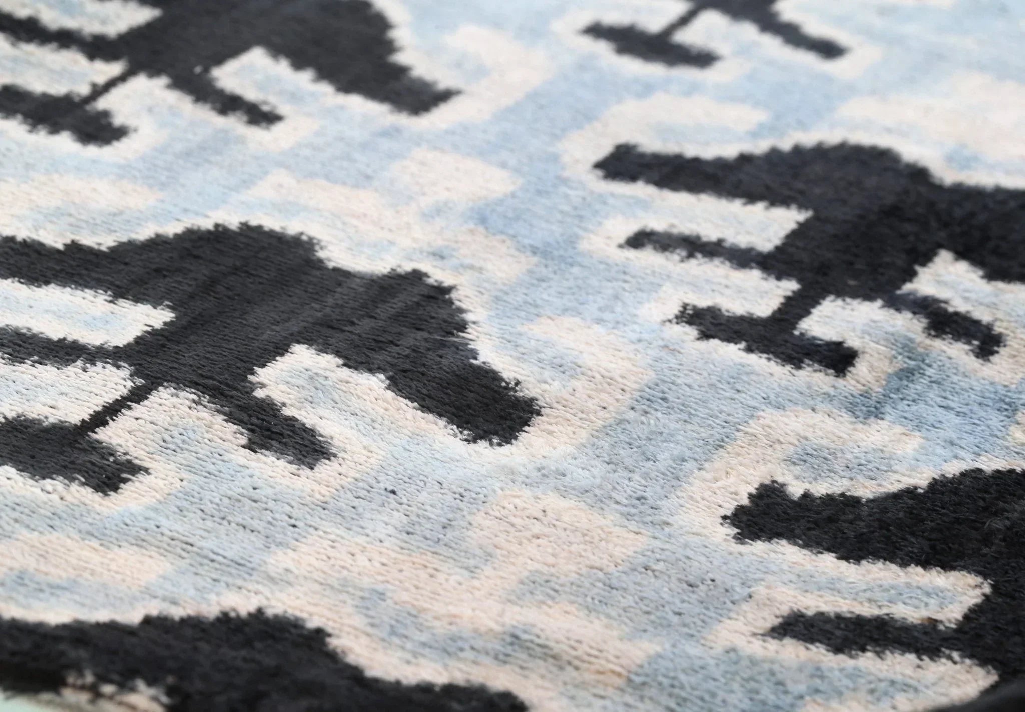 Canvello Handmade Velvet Lumbar Pillow in Gray and Black Ikat Design - High-Quality 16x24 Inch Decorative Accent with Premium Down Feather Insert for Sofas, Couches, and Interior Design Canvello