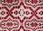 Canvello Handmade Velvet Throw Pillow with Red and Pink Ikat Design - High-Quality 20x20 Inch Decorative Accent with Premium Down Feather Canvello