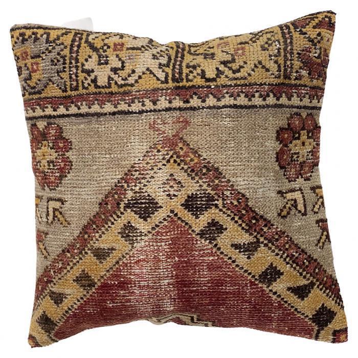 Canvello Handmade Vintage Turkish Rug Pillow - 20' X 20' Canvello