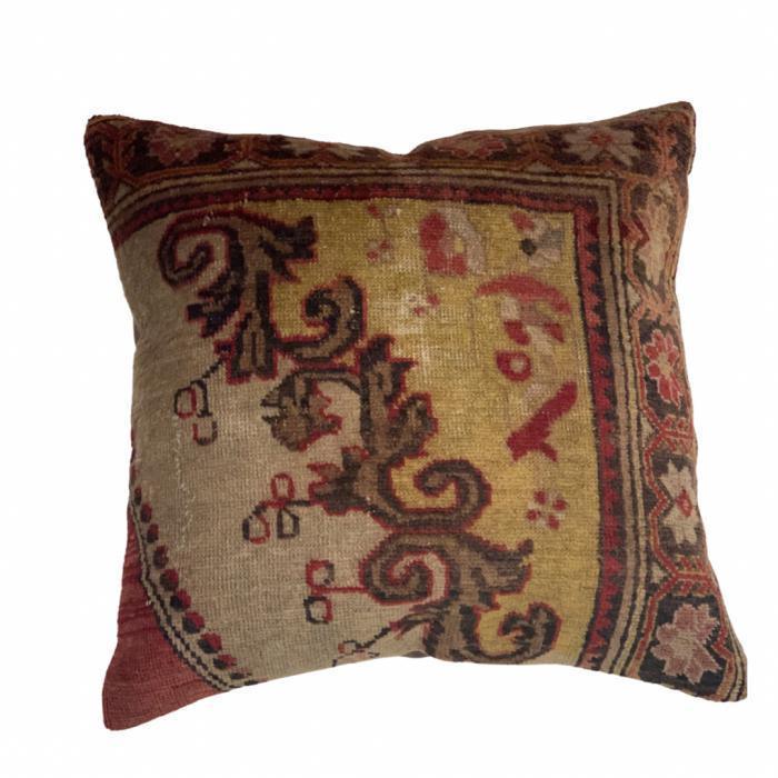 Canvello Handmade Vintage Turkish Rug Pillow - 20' X 20' Canvello