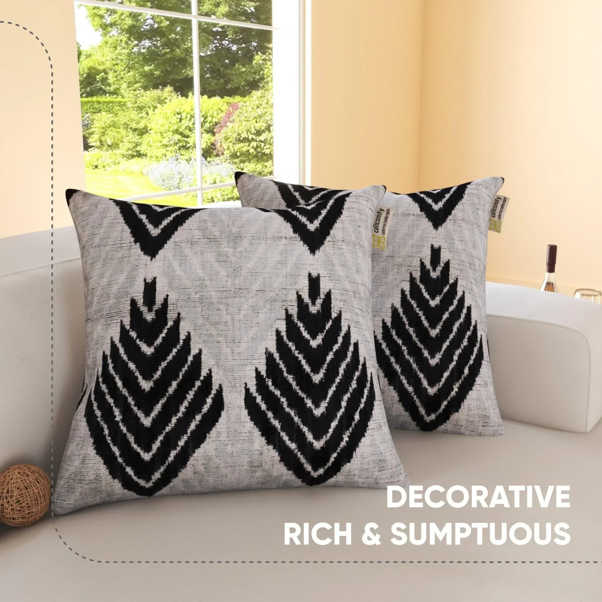 Canvello Handmade White Pillows For Couch with Down Insert - 18x18 in Canvello