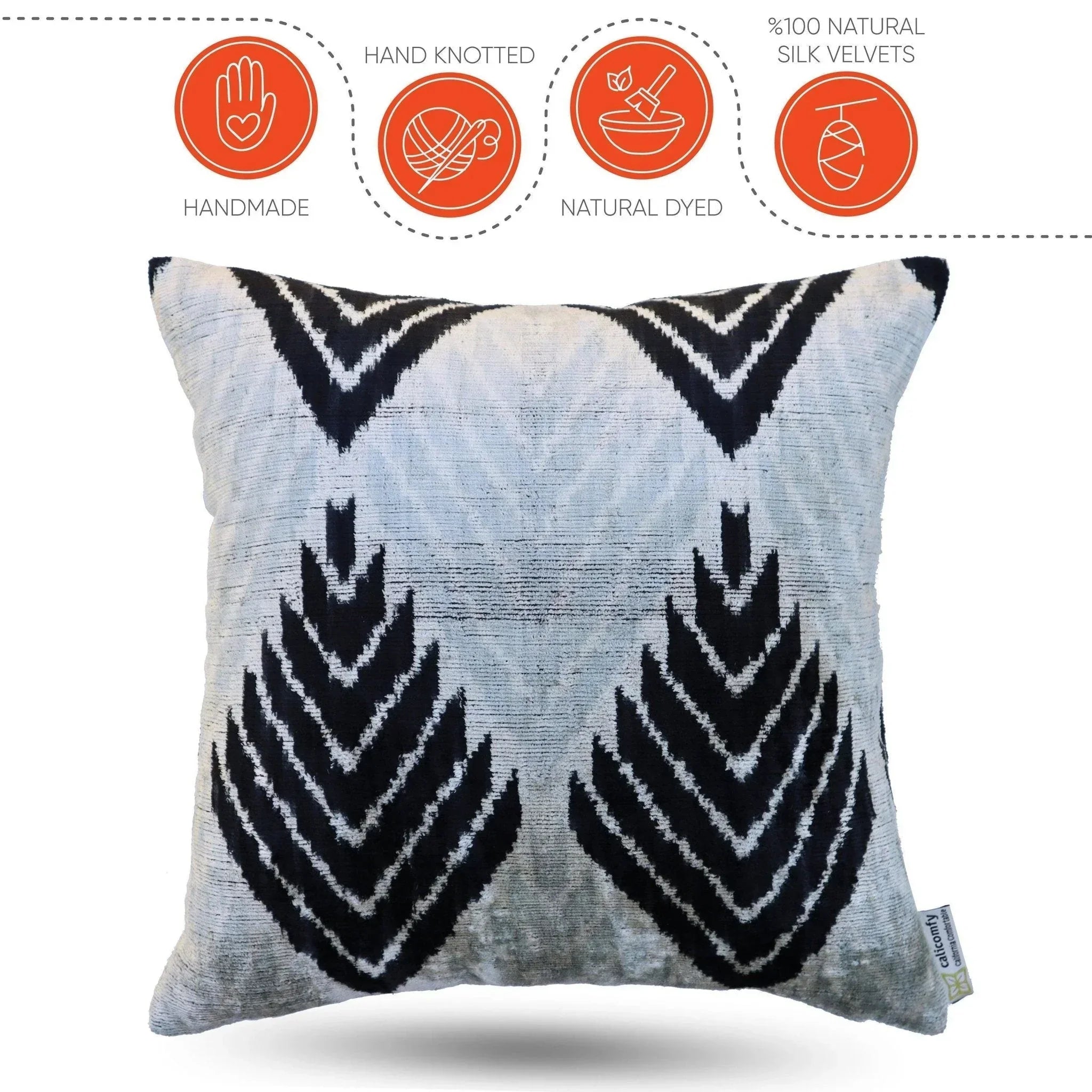 Canvello Handmade White Pillows For Couch with Down Insert - 18x18 in Canvello