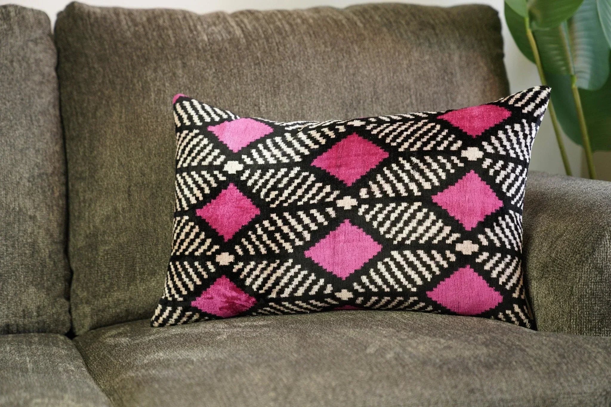 Canvello Hot Pink Throw Pillows For Couch Down Filled - 16x24 in Canvello