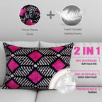 Canvello Hot Pink Throw Pillows For Couch Down Filled - 16x24 in Canvello
