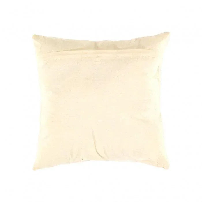 Canvello Indian White Cotton Pillow - 16" X 16" Canvello