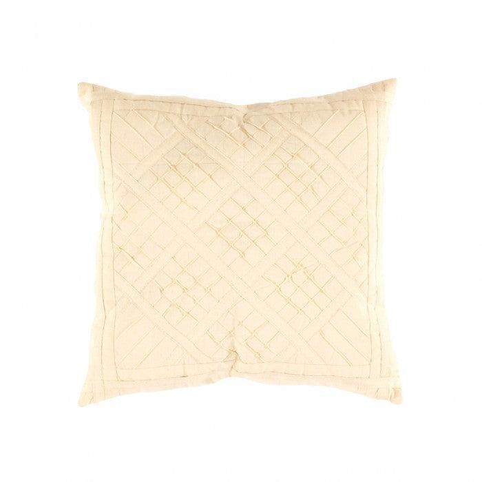 Canvello Indian White Cotton Pillow - 16" X 16" Canvello
