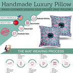 Canvello Invisible Zipper Silk Velvet Pink Throw Pillows - 20x20 in Canvello