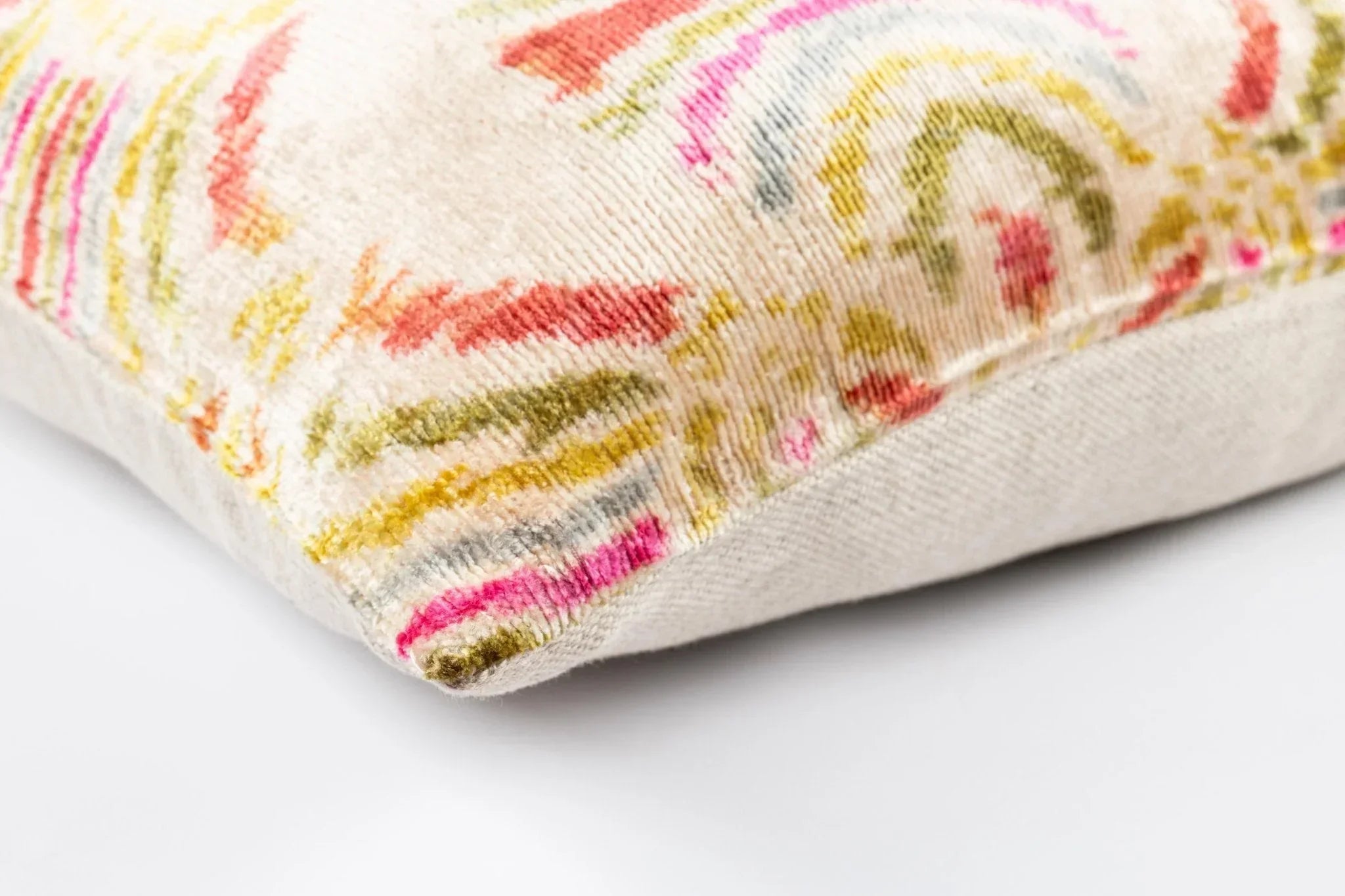 Canvello Luxurious 16x24 Handmade Velvet Silk Pillow with Premium Down Feather Insert - Beige Pink, side... - House Of Avana