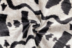 Canvello Luxurious 16x24 Handmade Velvet Silk Pillow with Premium Down Feather Insert -  Black and White Geometric Canvello