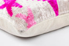 Canvello Luxurious 16x24 Handmade Velvet Silk Pillow with Premium Down Feather Insert -  Pink Star Canvello