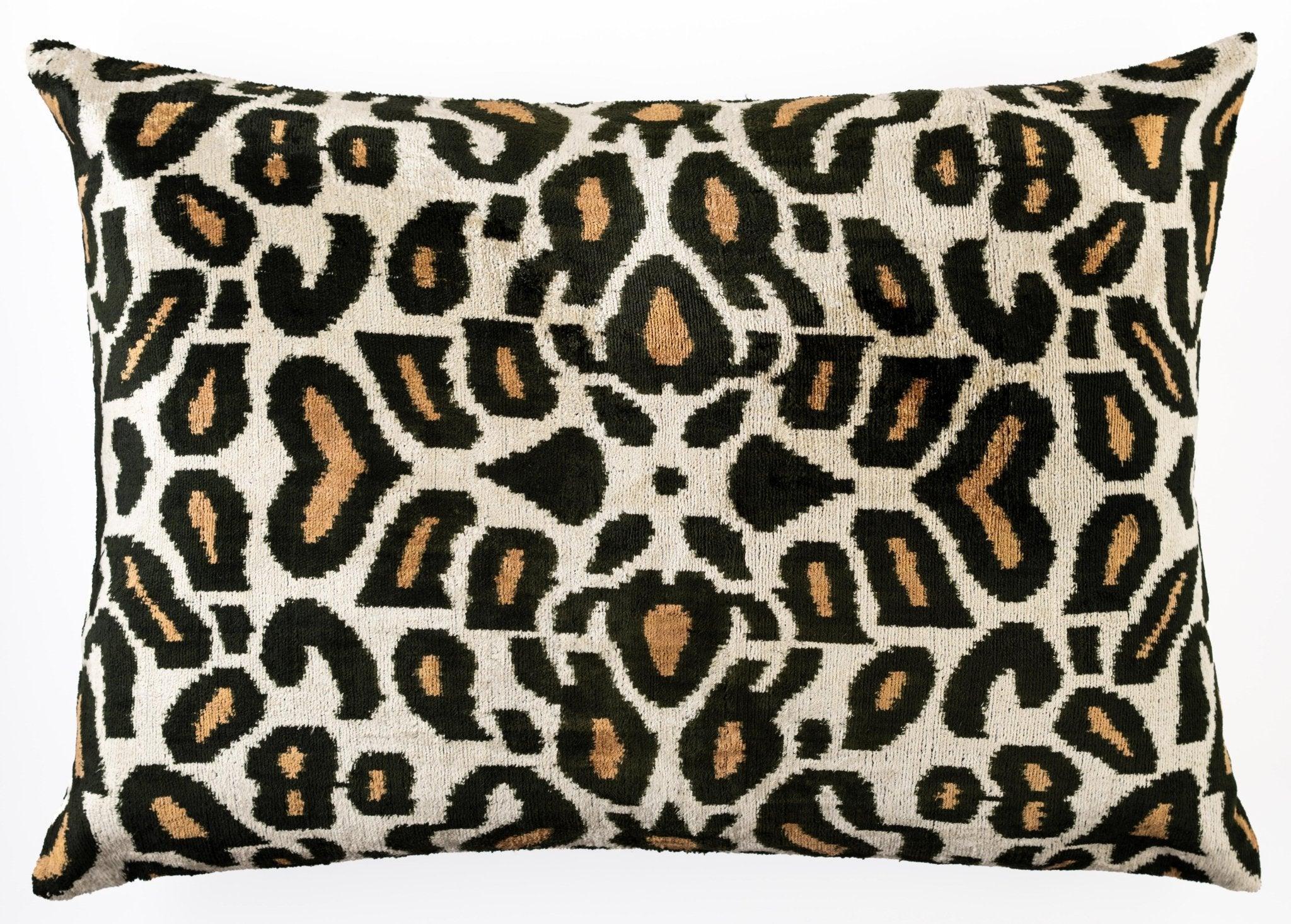 Canvello Luxurious 16x24 Handmade Velvet Silk Pillow with Premium Down Feather Insert -  Tiger Print Design Canvello
