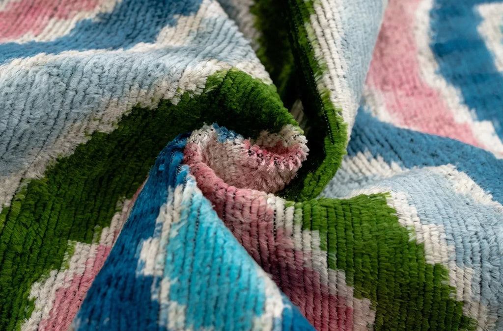 Canvello Luxurious 16x24 Inch Designer Throw Pillow with Down Feather Insert - Artistic Paisley Pattern in Vibrant Colors Pink Blue Green Canvello