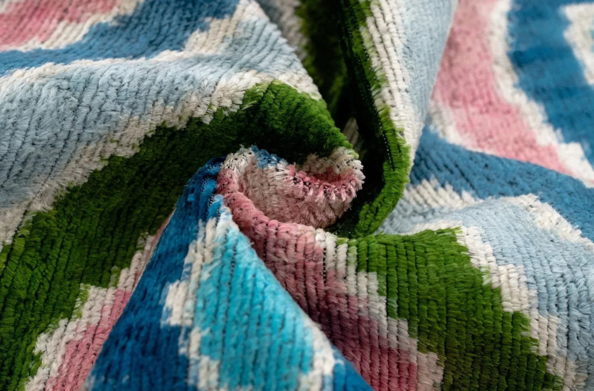 Canvello Luxurious 16x24 Inch Designer Throw Pillow with Down Feather Insert - Artistic Paisley Pattern in Vibrant Colors Pink Blue Green Canvello