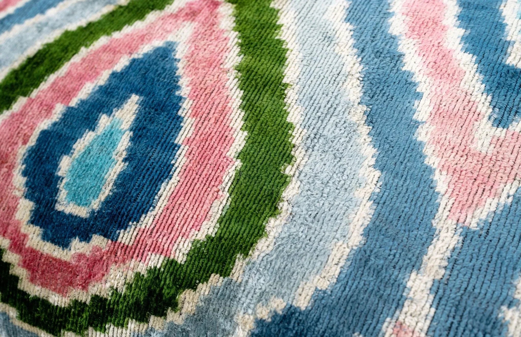 Canvello Luxurious 16x24 Inch Designer Throw Pillow with Down Feather Insert - Artistic Paisley Pattern in Vibrant Colors Pink Blue Green Canvello