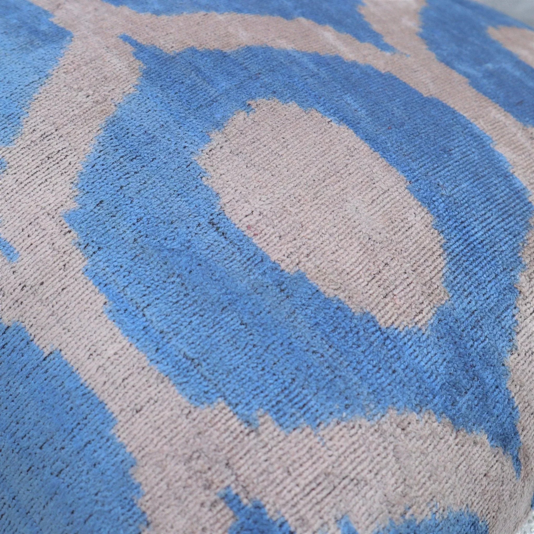 Canvello Luxurious Blue Velvet Throw Pillows - 20x20, detail shot - House Of Avana